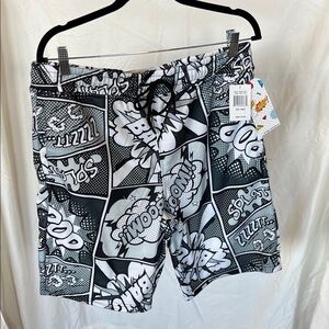 Comic Book Shorts Oh Snap XL